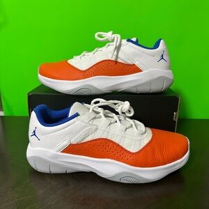 Nike Air Jordan 11 CMFT Low "Knicks" White Orange Blue Sneakers CW0784-108 Mens